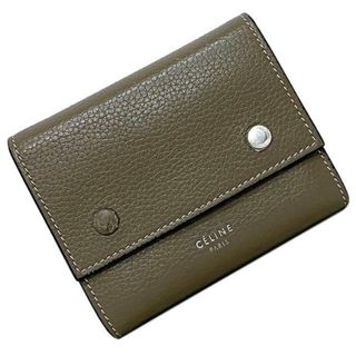 セリーヌ(celine)のセリーヌ  財布 スモール フォールデッド マルチファンクション ベージュ 104903AFE 09SO ウォレット レザー 中古 CELINE ホック コンパクト ミニ シンプル 定番 人気 女性 レディース ウォレット 無地 ロゴ(財布)