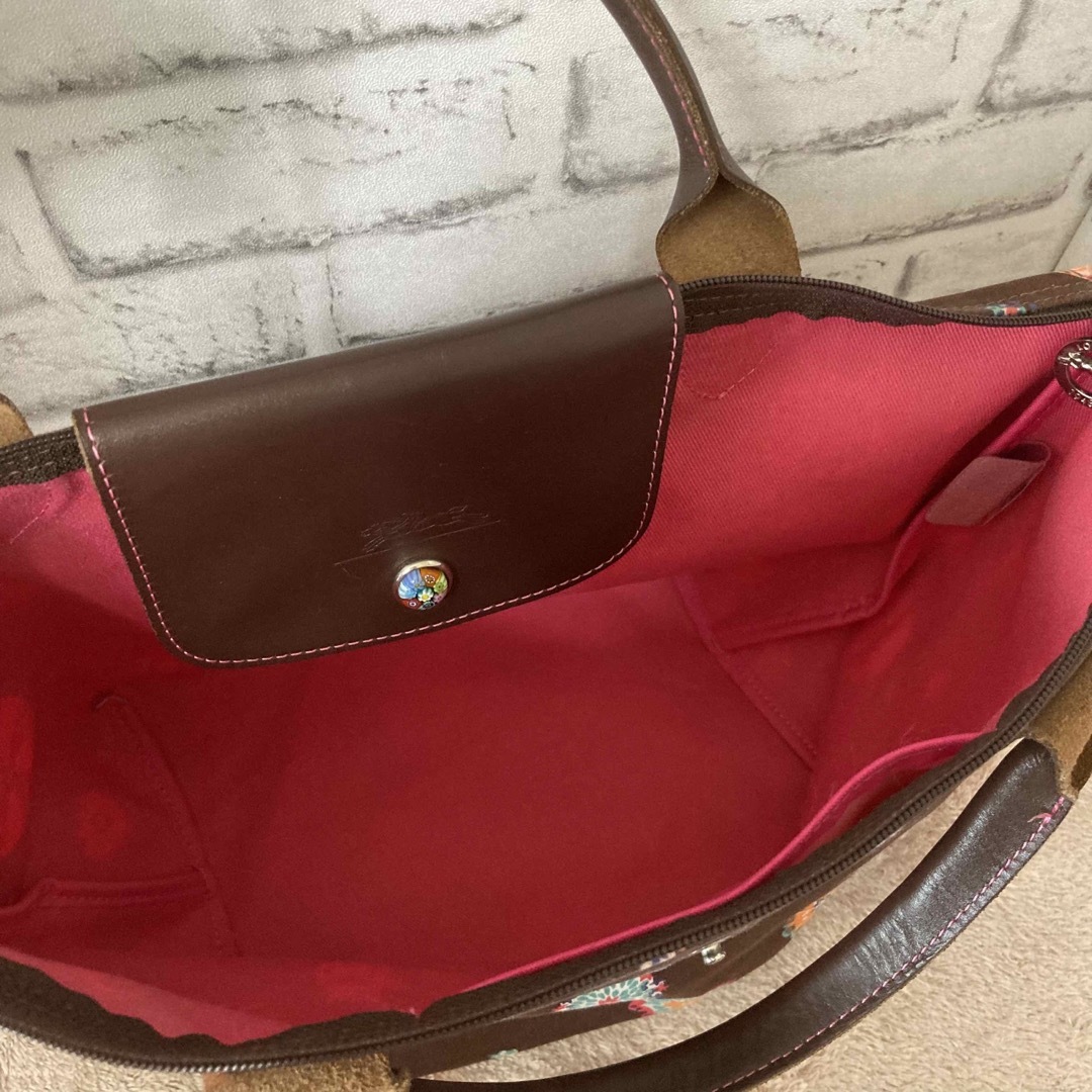 LONGCHAMP(ロンシャン)のLONGCHAMP ロンシャン　トートバッグ　茶色　総柄 レディースのバッグ(トートバッグ)の商品写真