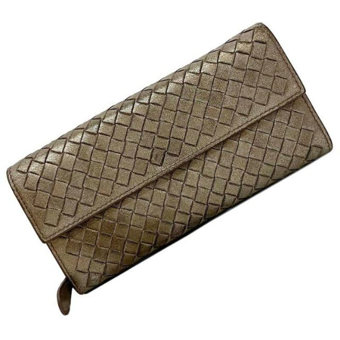 BOTTEGA VENETA - ボッテガヴェネタ 二つ折り 長財布 ブラウン BOTTEGA VENETA - ボッテガヴェネタ 二つ折り 長財布 ブラウン
