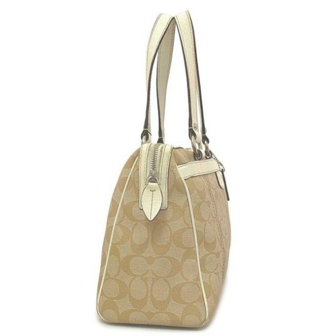 COACH - コーチ 2way バッグ ベージュ ホワイト シグネチャー COACH - コーチ 2way バッグ ベージュ ホワイト シグネチャー