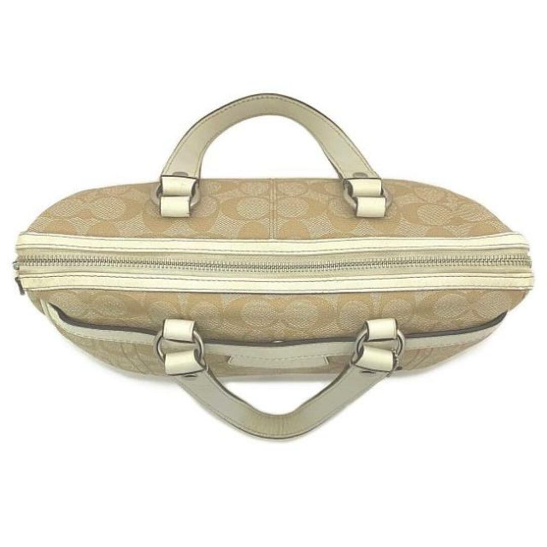 COACH - コーチ 2way バッグ ベージュ ホワイト シグネチャー COACH - コーチ 2way バッグ ベージュ ホワイト シグネチャー