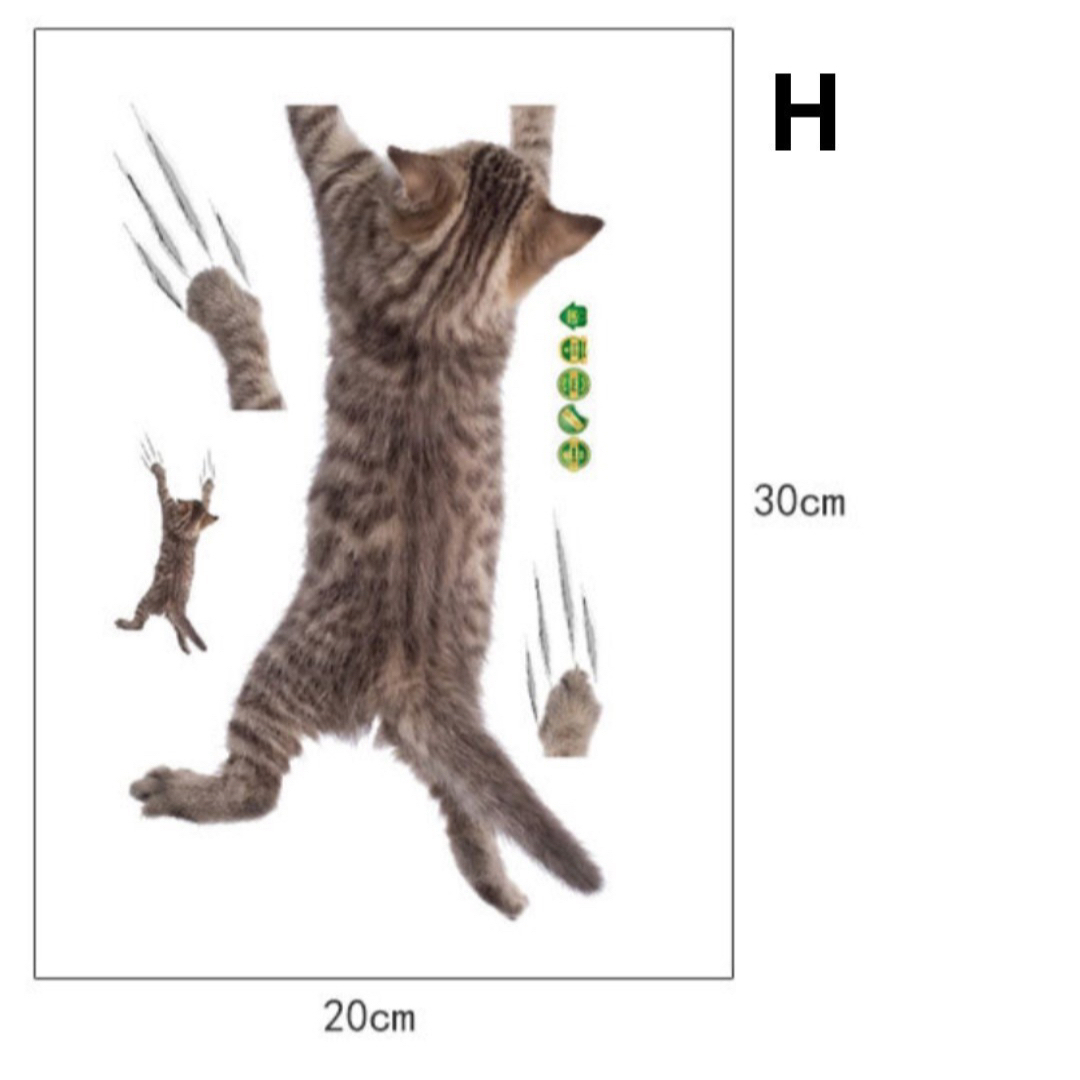 猫　ウォールステッカー　ねこ　シール　インテリア　可愛い　壁　トイレ　車　扉  自動車/バイクのバイク(ステッカー)の商品写真