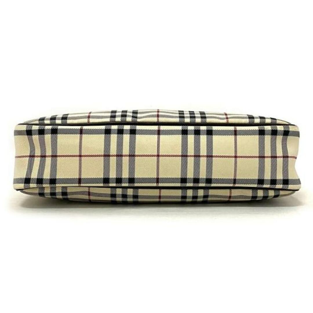 BURBERRY(バーバリー)のバーバリー ショルダーバッグ ベージュ ブラウン ノバチェック 美品 キャンバス レザー 中古 BURBERRY 茶色 肩掛け セミショルダー ファスナー ヴィンテージ 軽量 ロゴ チェック 定番 人気 レディース メンズ お洒落 レディースのバッグ(ショルダーバッグ)の商品写真