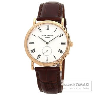 パテックフィリップ(PATEK PHILIPPE)のPATEK PHILIPPE 5119R-001 カラトラバ 腕時計 K18PG レザー メンズ(腕時計(アナログ))