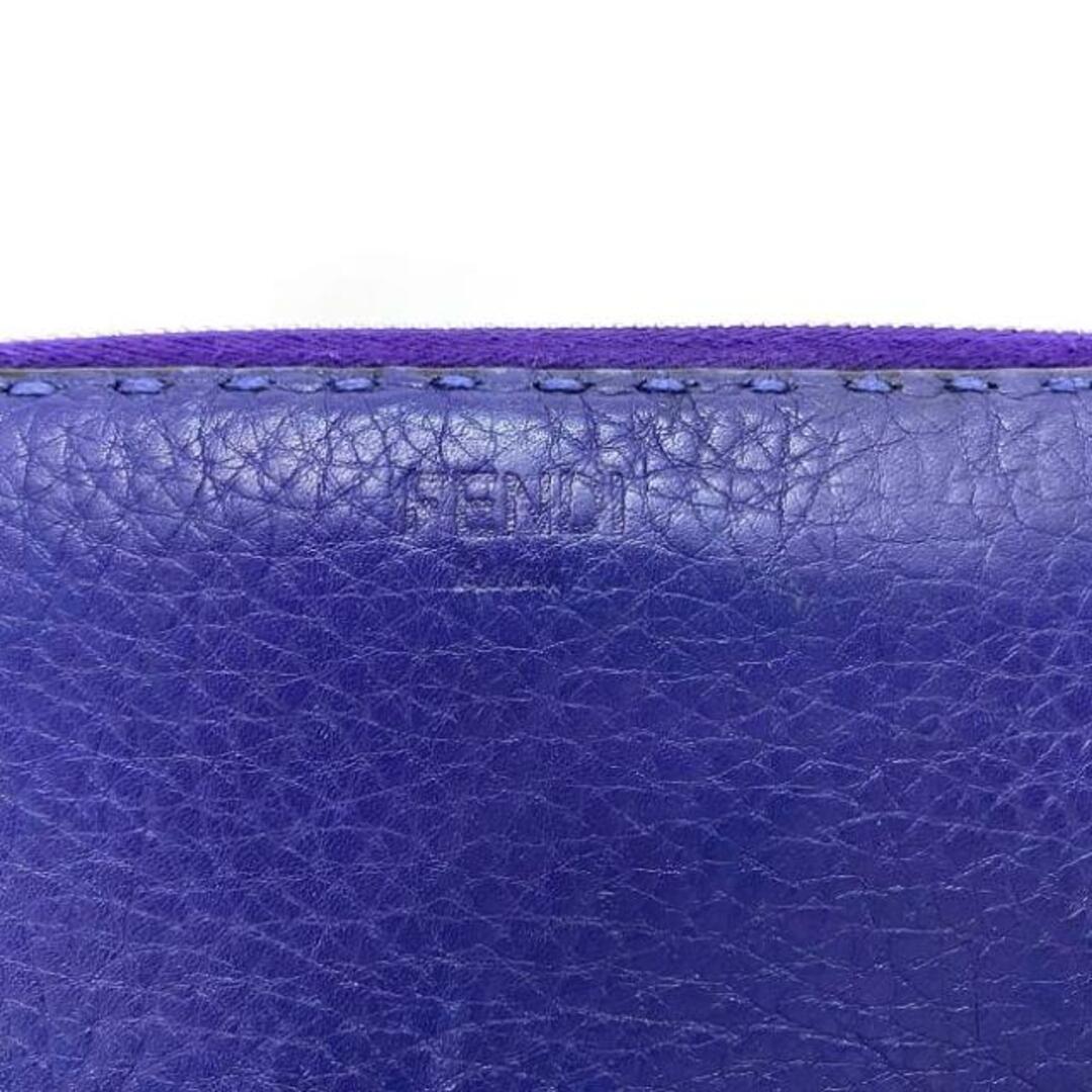 FENDI - フェンディ ラウンドファスナー 長財布 ブルー セレリア FENDI - フェンディ ラウンドファスナー 長財布 ブルー セレリア