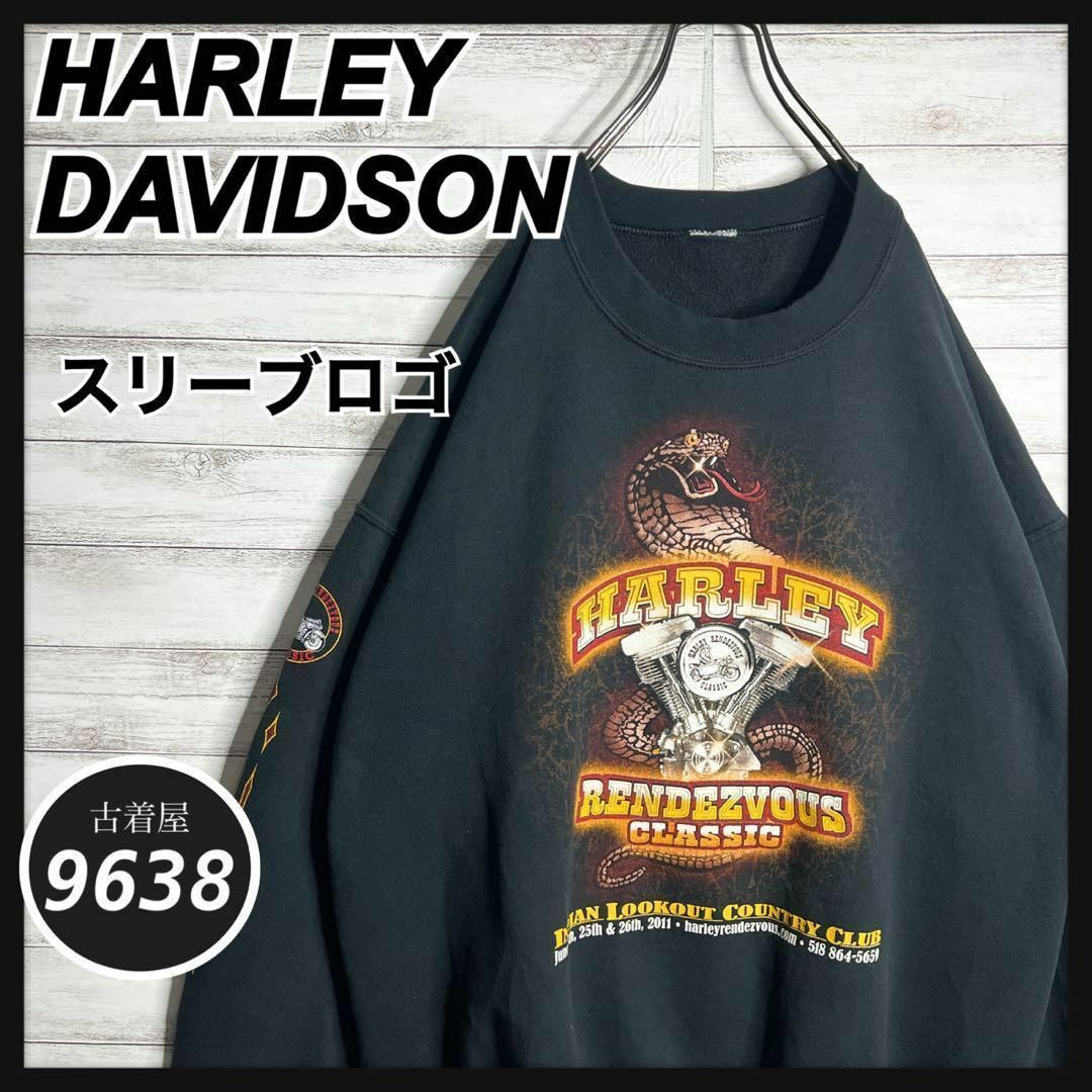 Harley Davidson(ハーレーダビッドソン)の【入手困難!!】ハーレーダビッドソン ✈︎スリーブロゴ ゆるだぼ トレーナー メンズのトップス(スウェット)の商品写真