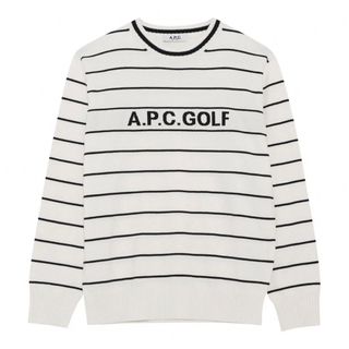 a.p.c.golf メンズ　ボーダー ニット　ホワイト