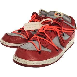 ナイキ(NIKE)のNIKE×OFF WHITE ナイキ×オフホワイト DUNK LOW スニーカー レッド 28cm CT0856-600(スニーカー)