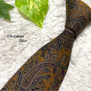 クリスチャンディオール(Christian Dior)のDior ディオール　ペイズリー　ネクタイ　総柄　お洒落　デザイン　一点物(ネクタイ)