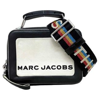 マークジェイコブス(MARC JACOBS)のマークジェイコブス 2way バッグ ホワイト ブラック マルチカラー ヒステリア M0014506 164 ダブルファスナー ミニ バッグ レザー ラバー キャンバス 中古 MARC JACOBS ロゴ シンプル ハンドバッグ(ショルダーバッグ)