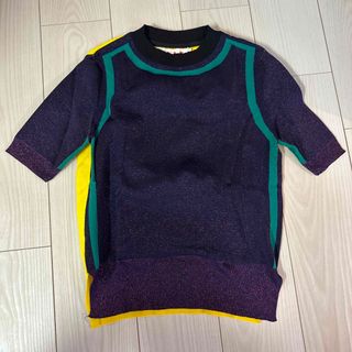 マルニ(Marni)のマルニ 五部袖 ラメニット Sサイズ(カットソー(半袖/袖なし))