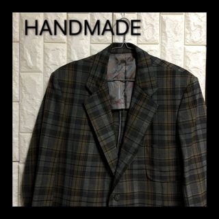 【一点物　古着】HANDMADE JACKET チェック柄(テーラードジャケット)