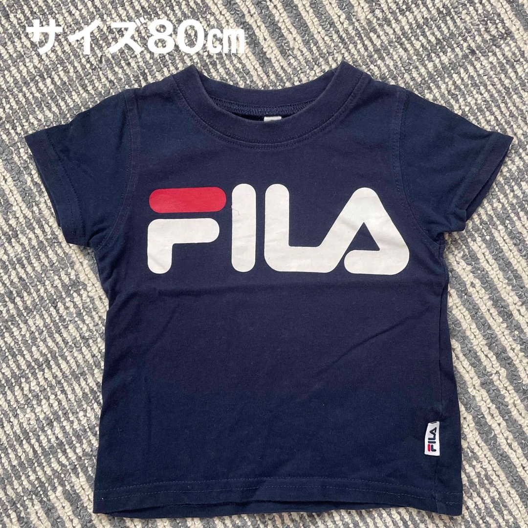 FILA(フィラ)のサイズ80㎝　FILA  半袖Tシャツ　ネイビー キッズ/ベビー/マタニティのベビー服(~85cm)(Ｔシャツ)の商品写真
