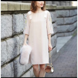 トッコクローゼット(TOCCO closet)のTOCCO closet  レース肩リボンワンピース(ミニワンピース)