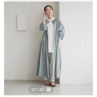 nest Robe - 北欧暮らしの道具店 年中着たくなるサイドギャザーの2WAYワンピース グレー　