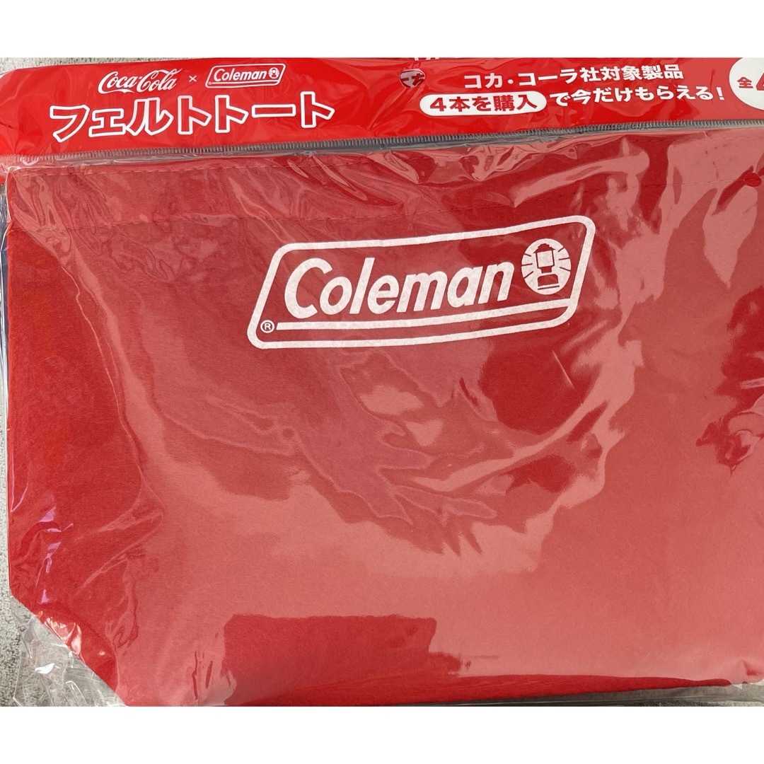 Coleman(コールマン)のコールマン　コカコーラ　フェルトトート　2種類　送料込み レディースのバッグ(トートバッグ)の商品写真