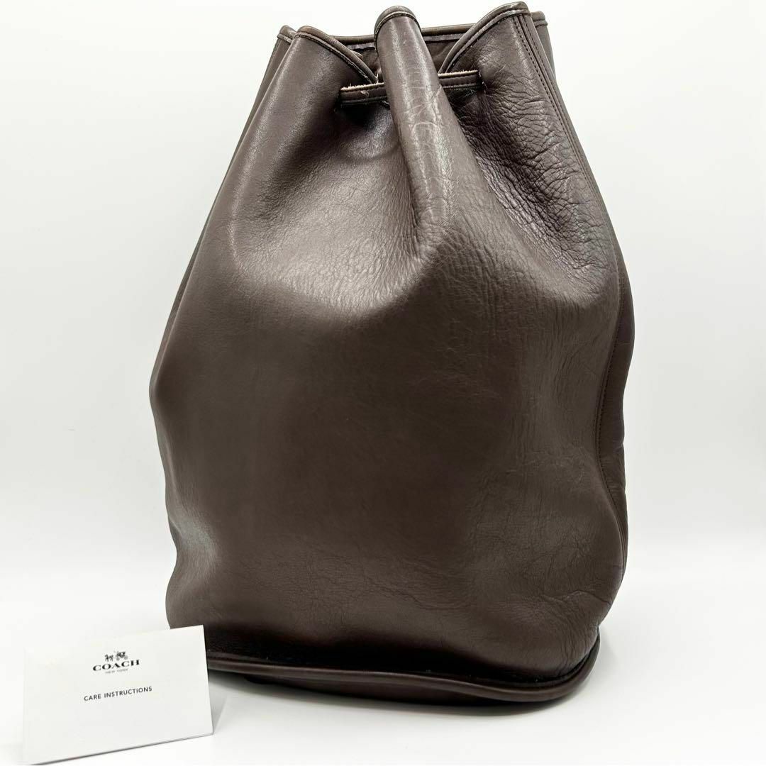 COACH(コーチ)のX402【美品】オールドコーチ／巾着型　ワンショルダーバッグ　グラブタンレザー メンズのバッグ(ショルダーバッグ)の商品写真
