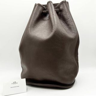 コーチ(COACH)のX402【美品】オールドコーチ／巾着型　ワンショルダーバッグ　グラブタンレザー(ショルダーバッグ)