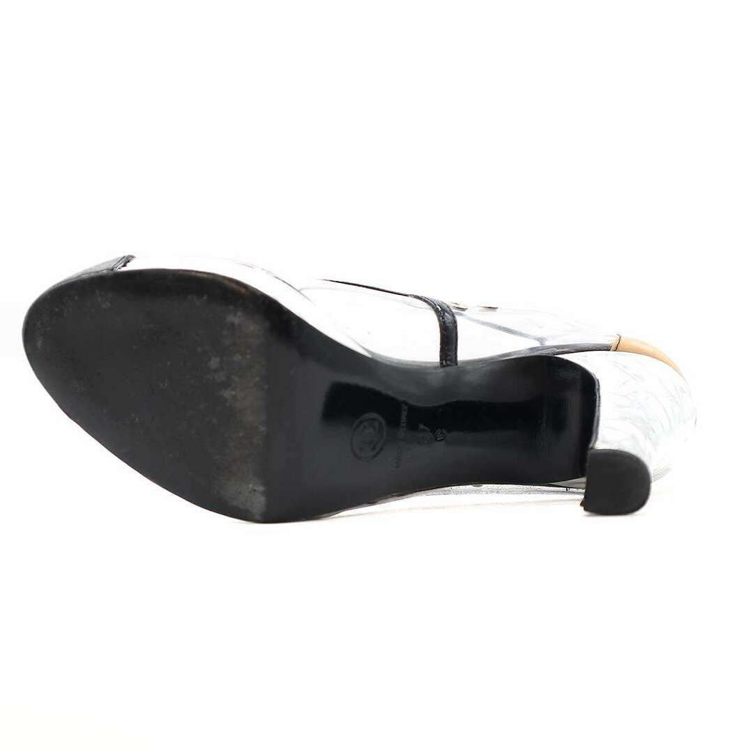 CHANEL(シャネル)のCHANEL シャネル CC PVC Clear Platform Shoes クリアパンプス シルバー×ブラック×ベージュ 37 レディースの靴/シューズ(ハイヒール/パンプス)の商品写真