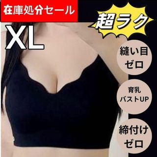 【在庫処分セール】育乳ブラ XL トップブラ ナイトブラ パッド付き ジム(ブラ)