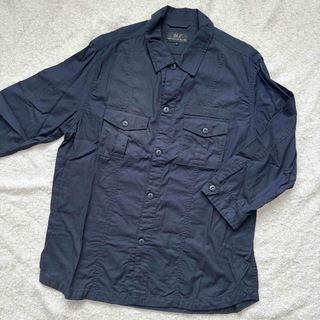 ユニオンステーション(UNION STATION)のユニオンステーション カジュアルシャツ 七分袖 ネイビー メンズ LL XL(シャツ)