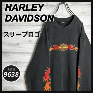 Harley Davidson - 【入手困難!!】ハーレーダビッドソン ✈︎スリーブロゴ ゆるだぼ バックプリント