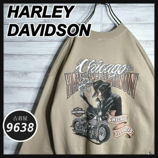 ハーレーダビッドソン(Harley Davidson)の【入手困難!!】ハーレーダビッドソン ✈︎バックプリント ゆるだぼ トレーナー(スウェット)