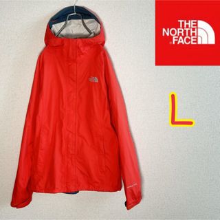 ザノースフェイス(THE NORTH FACE)のノースフェイス　マウンテンパーカー　HYVENT　朱赤　レディースＬ相当(ナイロンジャケット)