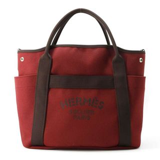 エルメス(Hermes)のエルメス サックドパンサージュ グルーム SAC DE PANSAGE GROOM ルージュアッシュ/ショコラ/シルバー金具 B刻印 2way(トートバッグ)