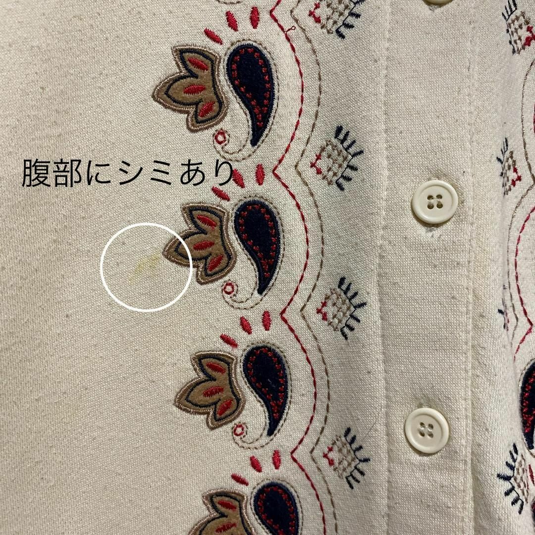 VINTAGE(ヴィンテージ)のアメリカ古着　トレーナー　スウェット　ボタン留　刺繍　ださかわ　レトロ　R52 レディースのトップス(カーディガン)の商品写真