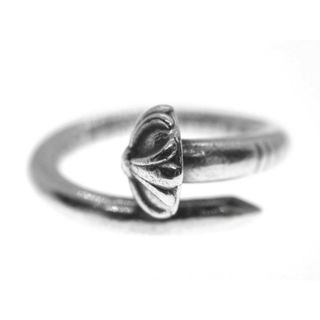 クロムハーツ(Chrome Hearts)のクロムハーツ CHROME HEARTS ■ 【 CROSSBALL NAIL RING 】 クロス ボール ネイル リング　n5271(リング(指輪))