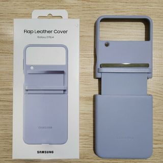 サムスン(SAMSUNG)のGalaxy Z Flip4 5G 専用フラップレザーケース純正品カバー(Androidケース)