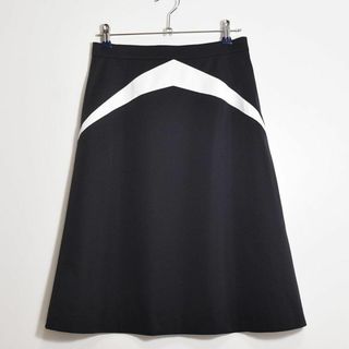 ピエールカルダン(pierre cardin)の新品同様 ピエールカルダン 1970s ビンテージスタイル フレアスカート 黒(ひざ丈スカート)