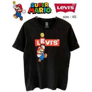リーバイス(Levi's)のSUPER MARIO × LEVI'S　Tシャツ　XS　黒　UK古着(Tシャツ/カットソー(半袖/袖なし))