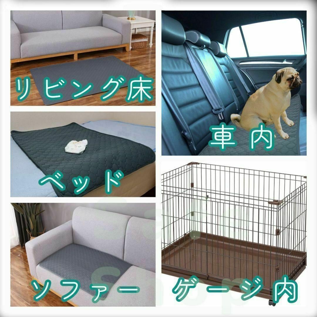 ２枚　L　ベージュ 洗える ペット　犬　猫　吸水　マット トイレ シート　シーツ その他のペット用品(犬)の商品写真