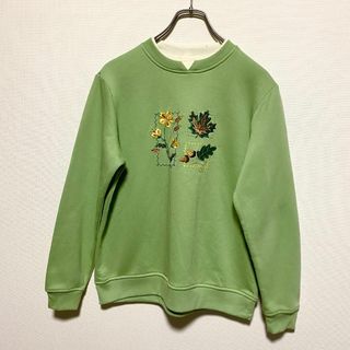 ヴィンテージ(VINTAGE)のアメリカ古着　トレーナー　スウェット　レトロデザイン　ださかわ　刺繍　R72(トレーナー/スウェット)