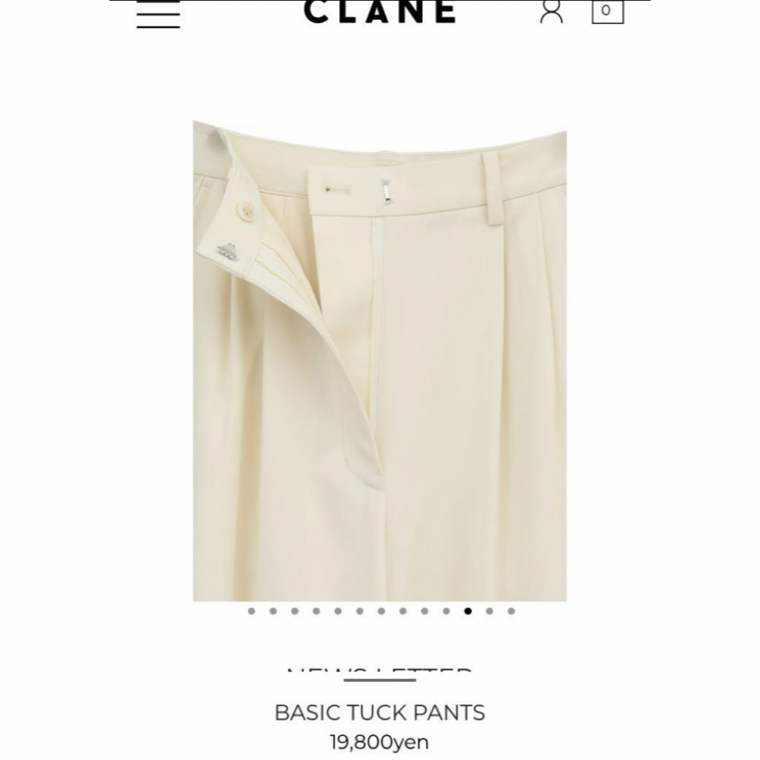 CLANE(クラネ)の新品田中みな実着用クラネBASIC TUCK PANTSベーシックタックパンツ レディースのパンツ(カジュアルパンツ)の商品写真