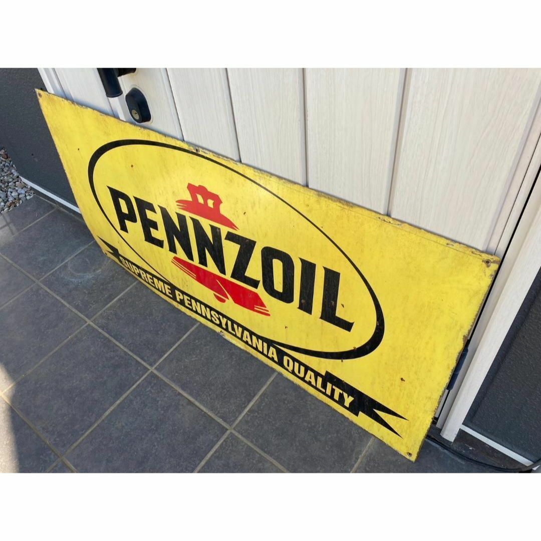 ビンテージ 大型 看板 PENNZOIL 幅121cm ペンゾイル NASCAR インテリア/住まい/日用品のインテリア/住まい/日用品 その他(その他)の商品写真