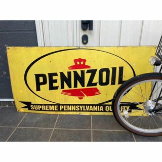 ビンテージ 大型 看板 PENNZOIL 幅121cm ペンゾイル NASCAR(その他)