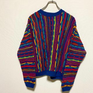 アーバンアウトフィッターズ(Urban Outfitters)のurban outfitters　3Dニット　マルチカラー　カラフル SE113(ニット/セーター)