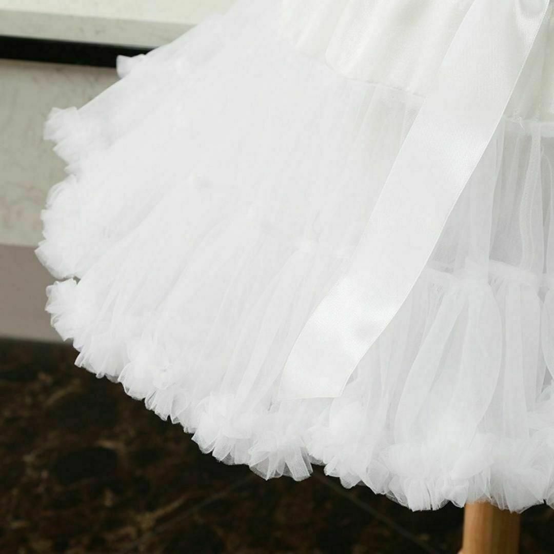 残1‼️45cm パニエ ふんわり ボリューム ホワイト コスプレ ロリータ レディースのスカート(その他)の商品写真