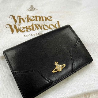Vivienne Westwood - ヴィヴィアンウエストウッド　名刺入れ　カードケース　本革　ブラック　オーブ　美品