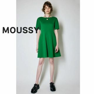 マウジー(moussy)のMOUSSY　マウジー　ワンピース　ミニ　緑　グリーン　半袖　フレア(ミニワンピース)