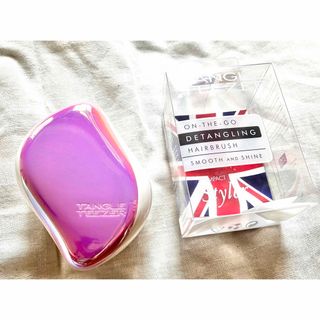 タングルティーザー(タングルティーザー)の箱付き　TANGLE TEEZER ザ・コンパクト ピンクシェル(ヘアブラシ/クシ)