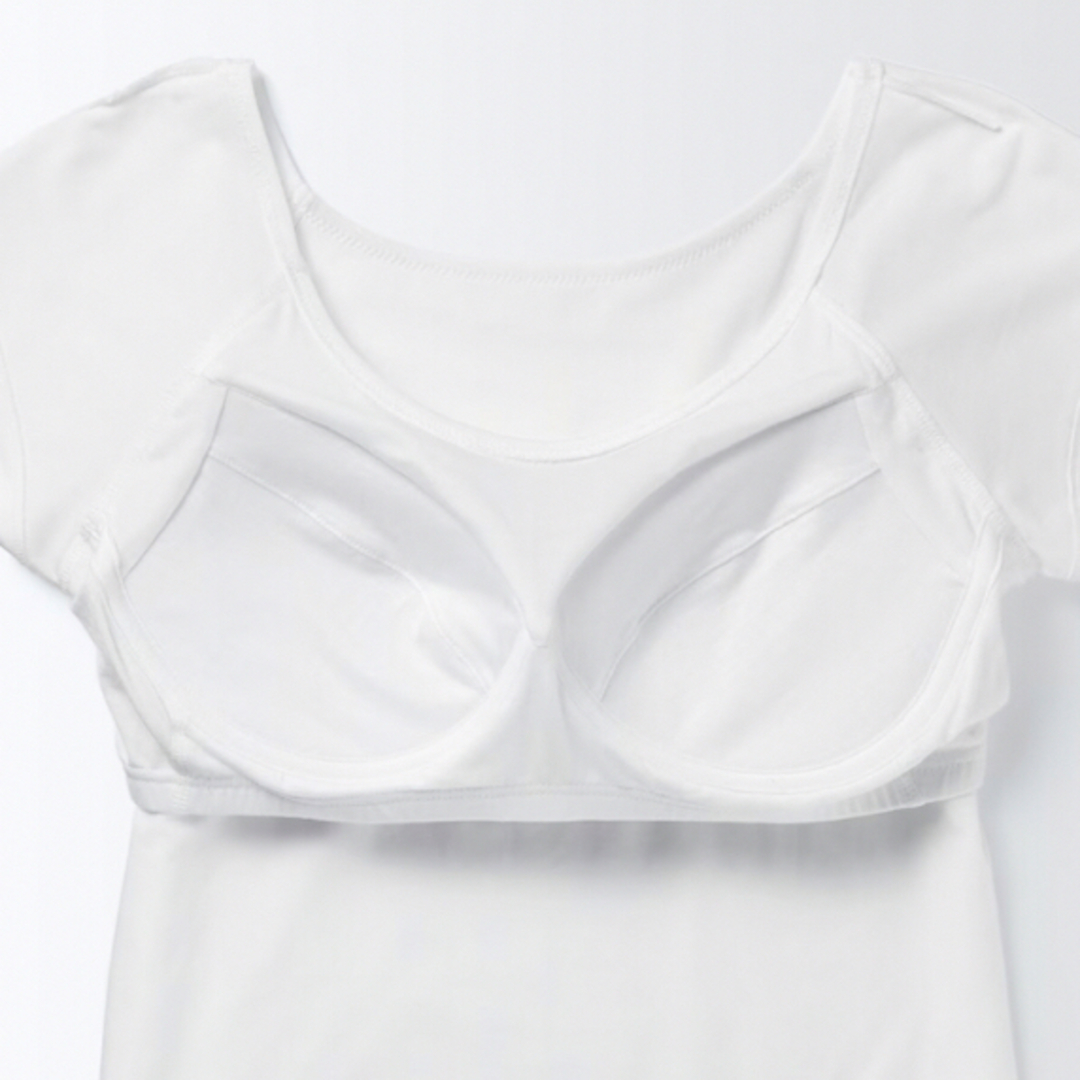 MUJI (無印良品)(ムジルシリョウヒン)の無印良品　なめらかブラフレンチスリーブLサイズ レディースのトップス(Tシャツ(半袖/袖なし))の商品写真