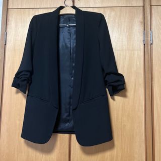 ザラ(ZARA)のZara タキシードタイプ襟のジャケット(ブラック)XS(テーラードジャケット)