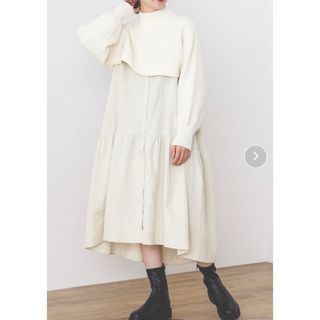 ビームス(BEAMS)のBEAMS HEART / レイヤード シャツワンピース【セットアイテム】(ロングワンピース/マキシワンピース)