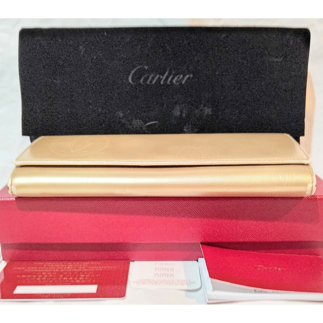 Cartier カルティエ ハッピーバースデー ゴールド 長財布 付属品全てあり Cartier カルティエ ハッピーバースデー ゴールド 長財布 付属品全てあり
