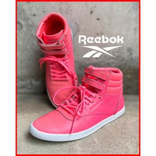 リーボック(Reebok)のｽﾀｲﾘｯｼｭ☆ﾈｵﾝﾋﾟﾝｸ♪ﾌﾘｰｽﾀｲﾙHI【Reebok】23半 送料込(スニーカー)