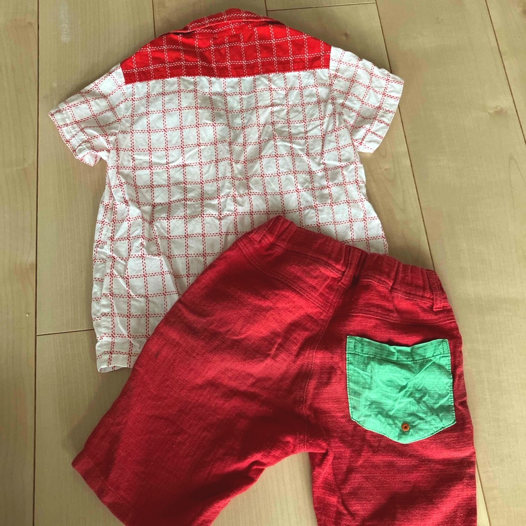 BREEZE(ブリーズ)のシャツ　パンツセット　サイズ100 キッズ/ベビー/マタニティのキッズ服男の子用(90cm~)(Tシャツ/カットソー)の商品写真